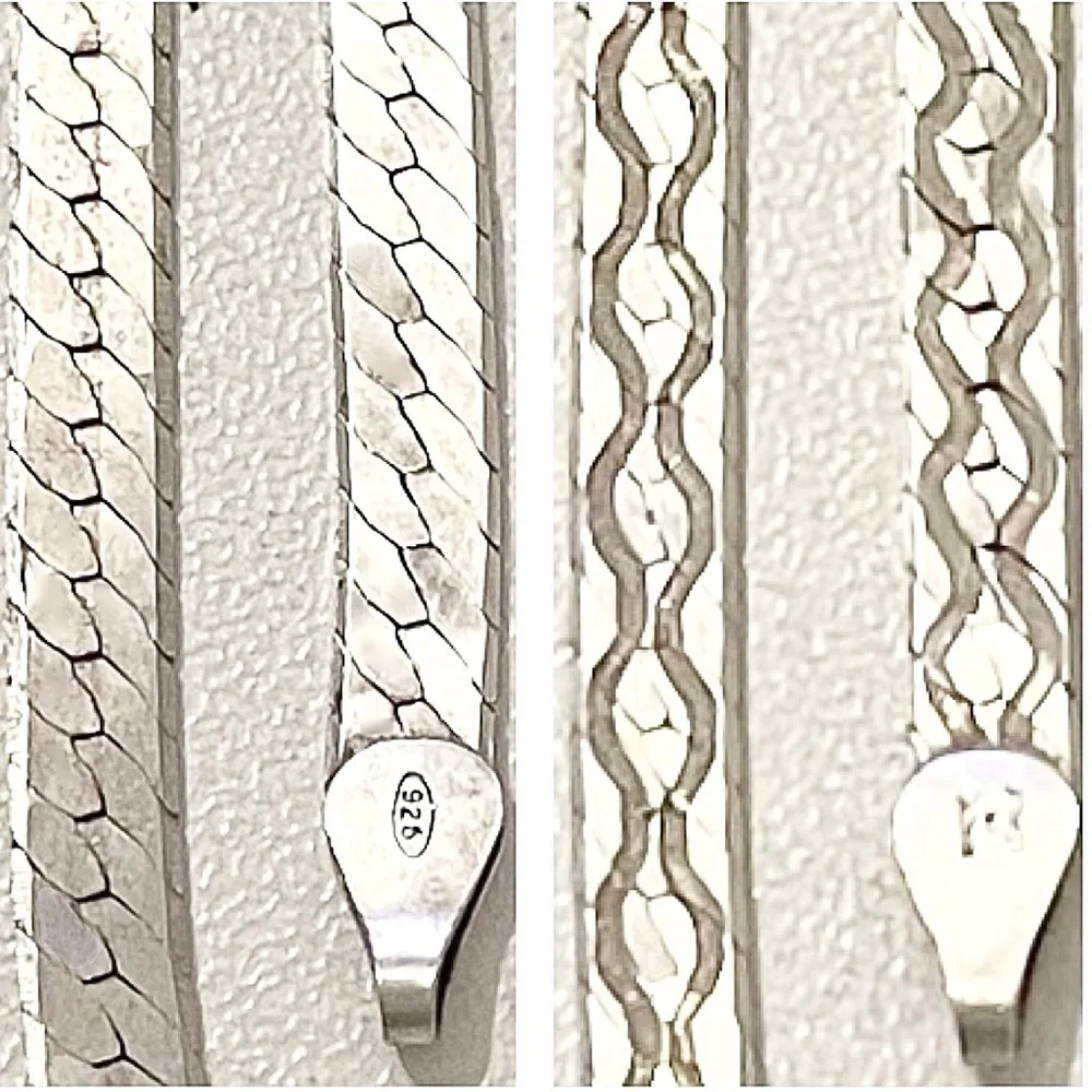 REVERSIBLE! 5MM Sterling Silver Italian Necklace & Bracelet Set! By Milor!